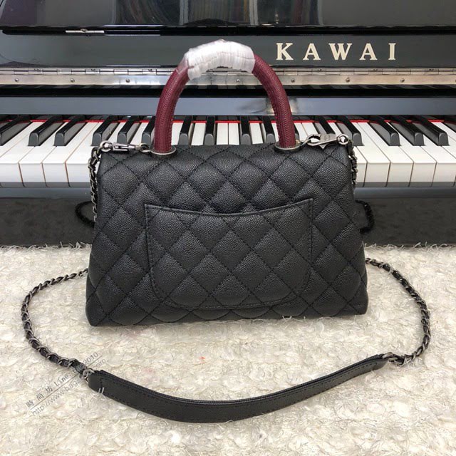 Chanel女包 92990 Chanel鏈條包 小顆粒球紋皮 最頂級複刻手工製作 香奈兒爆款小號手提女包  djc3948